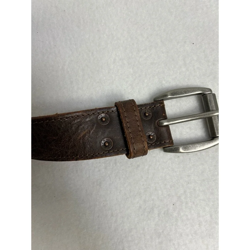 Rugged Americana Levi's Mens L 38-40 Brown Genuine Leather Casual Belt